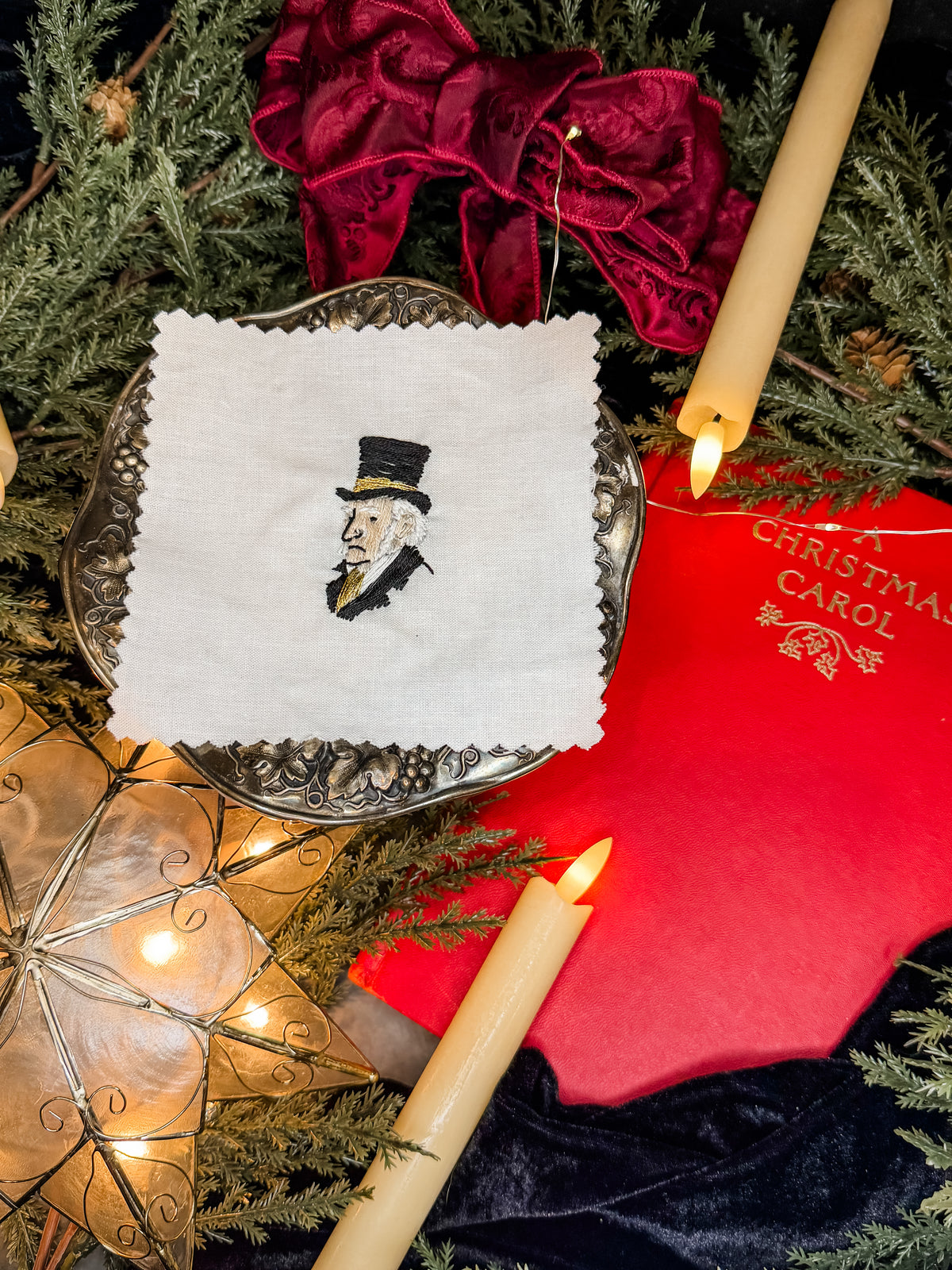 A Christmas Carol Embroidery Patch Sticker Set