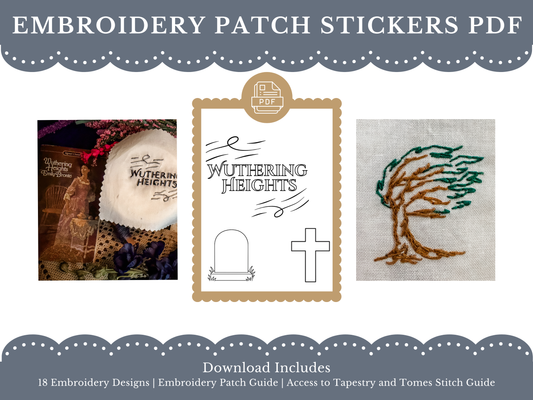 Wuthering Heights Embroidery Patch Sticker Set (PDF Version)