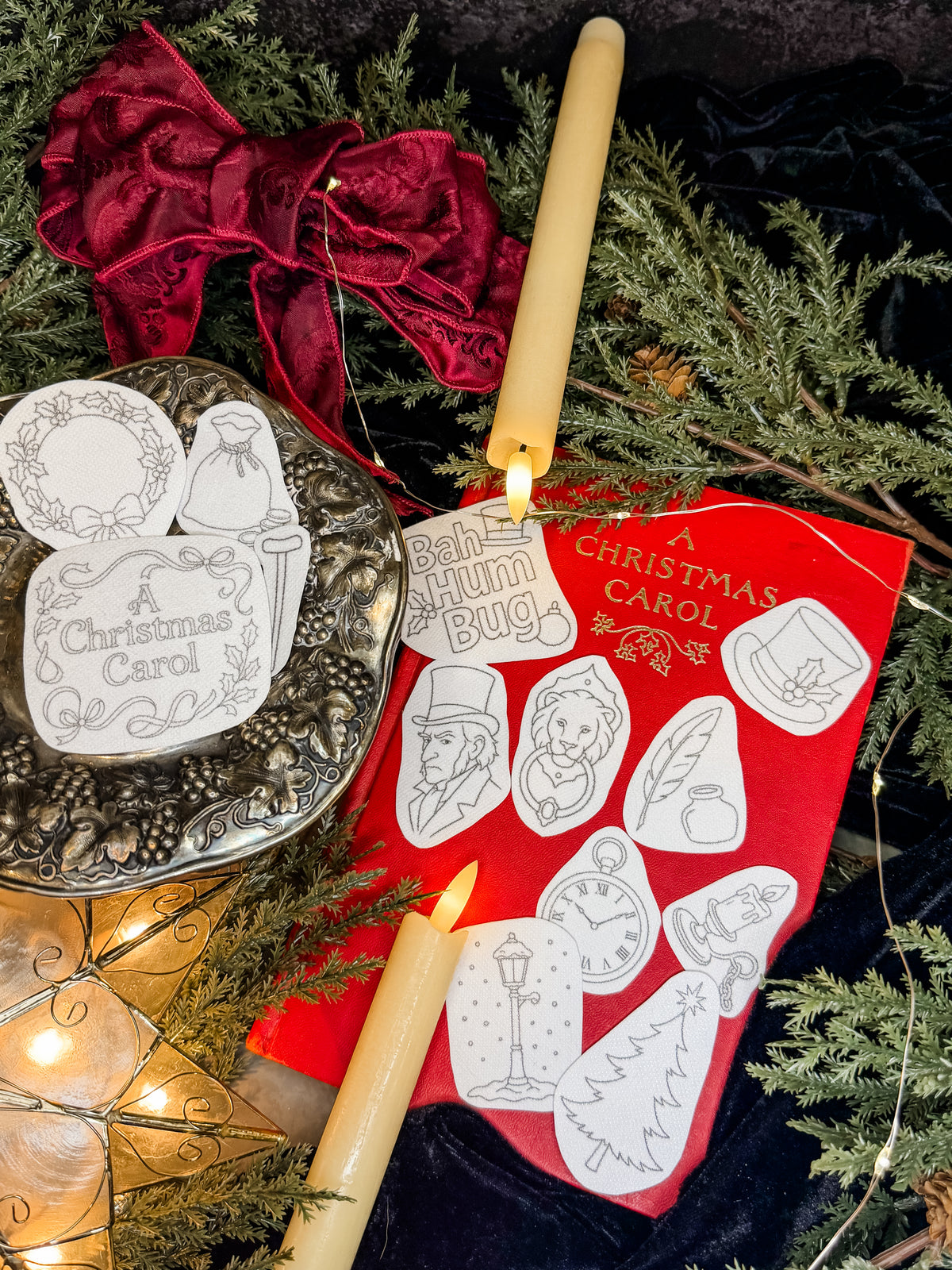 A Christmas Carol  Embroidery Patch Stickers (PDF Version)