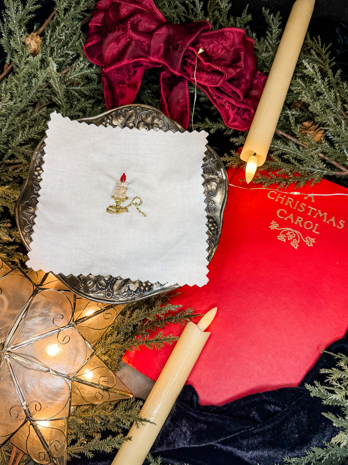 A Christmas Carol Embroidery Patch Sticker Set