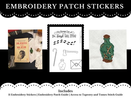 Jekyll and Hyde Embroidery Patch Stickers (PDF Version)