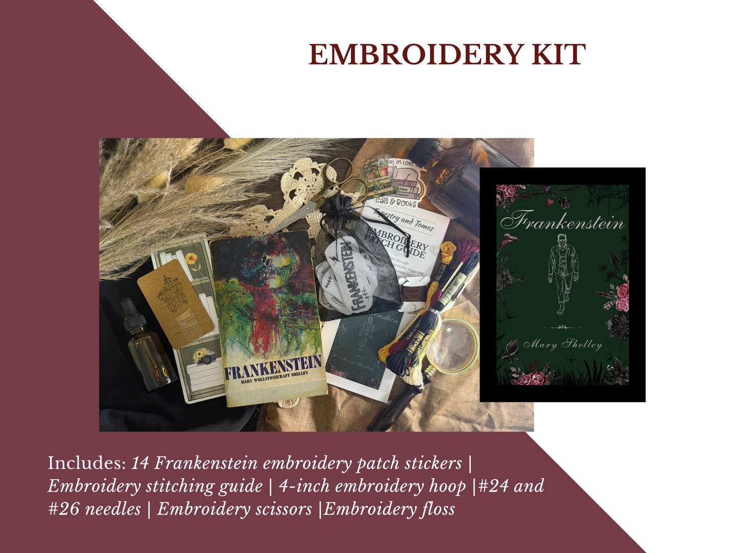 Frankenstein Embroidery Kit
