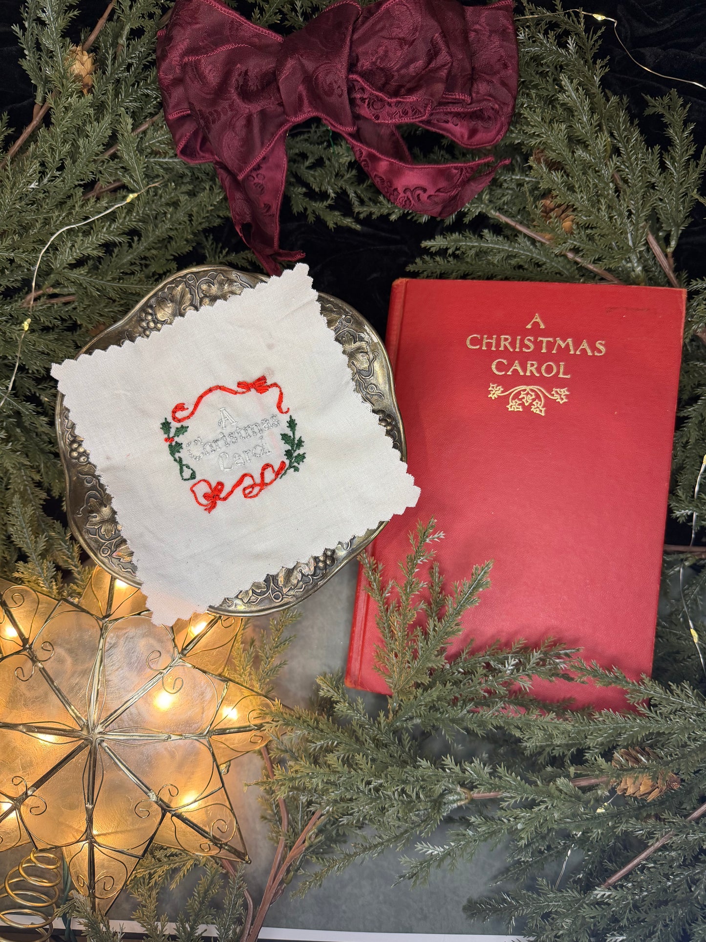 A Christmas Carol Embroidery Patch Sticker Set