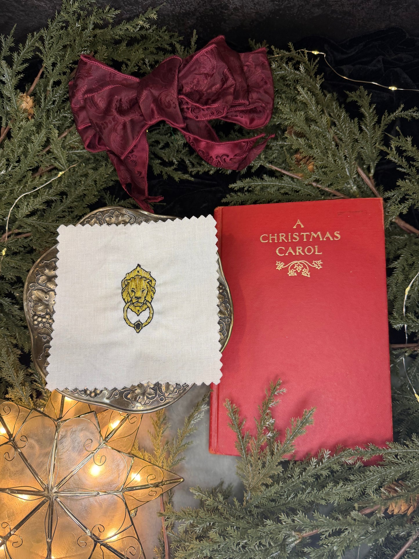 A Christmas Carol Embroidery Patch Sticker Set