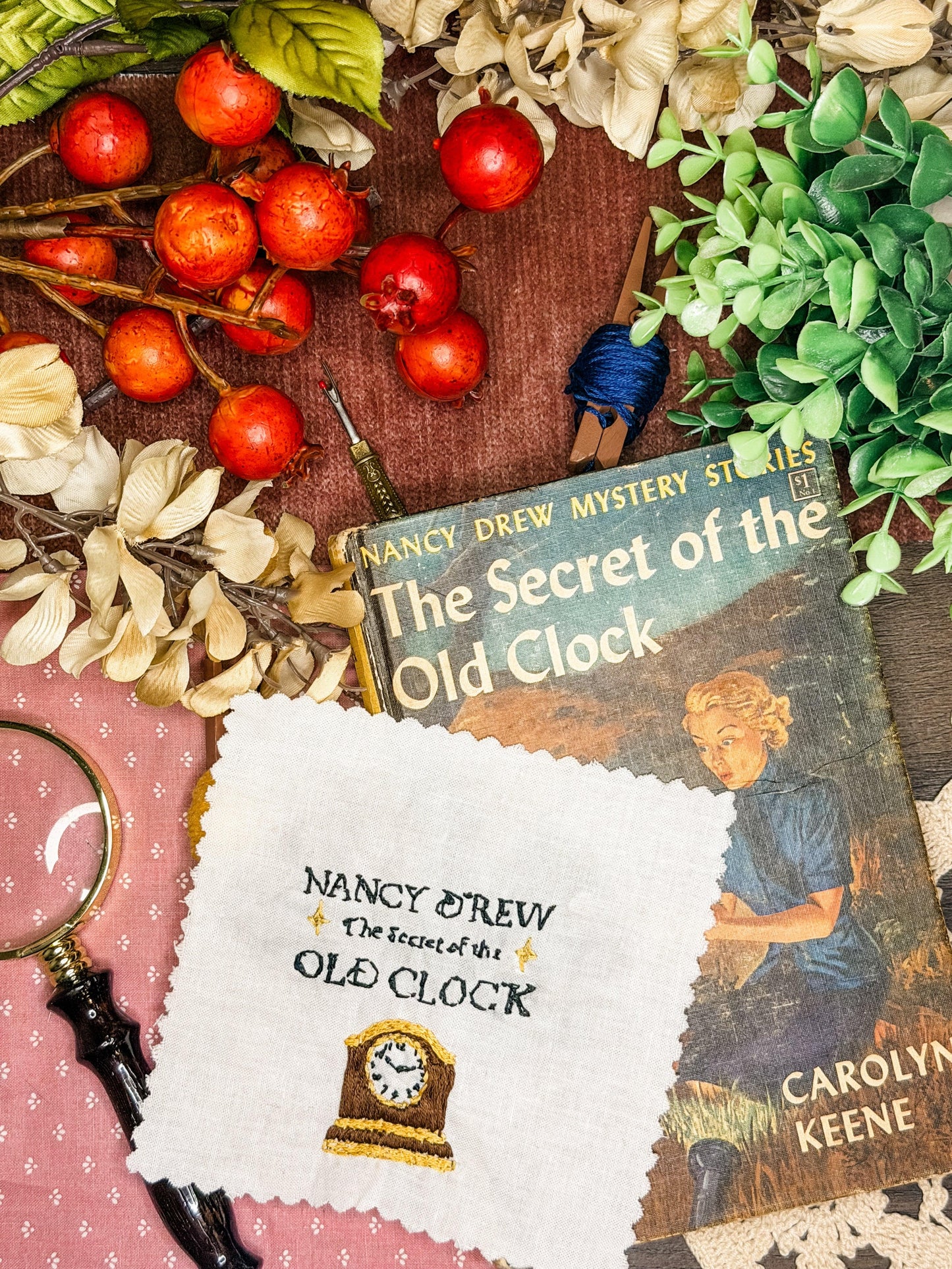 Nancy Drew: The Secret of the Old Clock Embroidery Patch Sticker Set