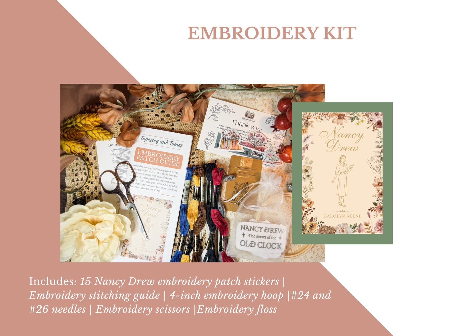 Nancy Drew: The Secret of the Old Clock Embroidery Kit