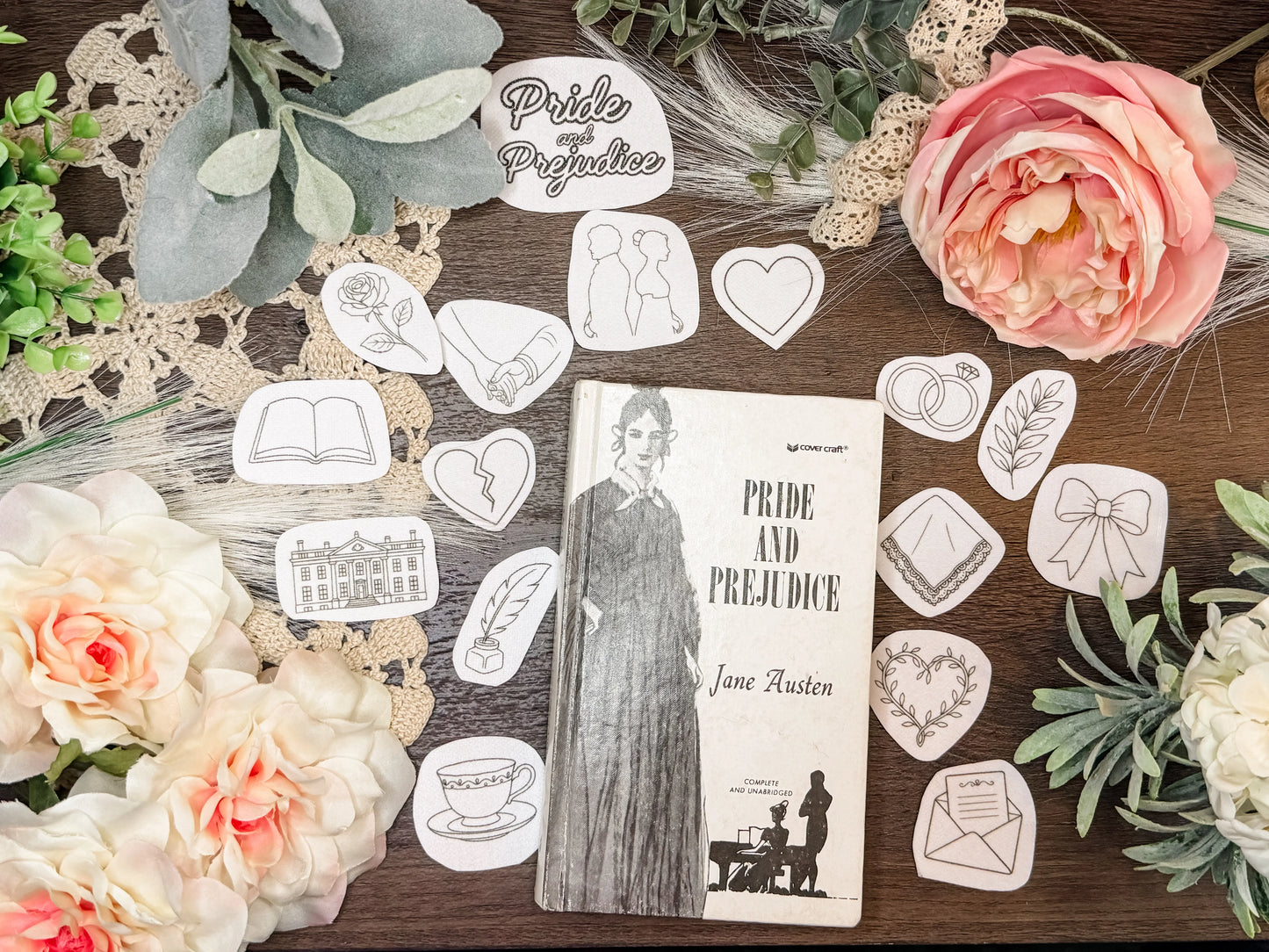 Pride and Prejudice Embroidery Patch Sticker Set (PDF Version)