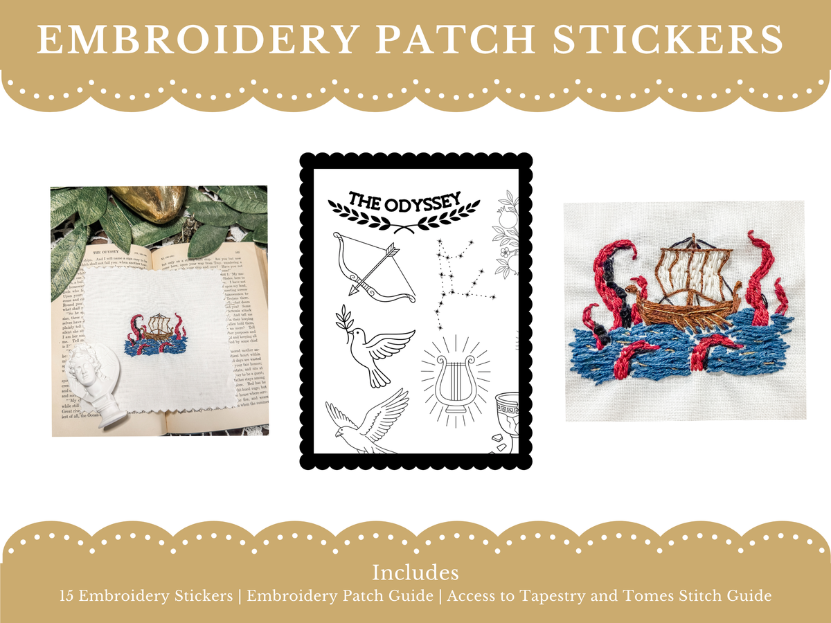 The Odyssey Embroidery Patch Sticker Set