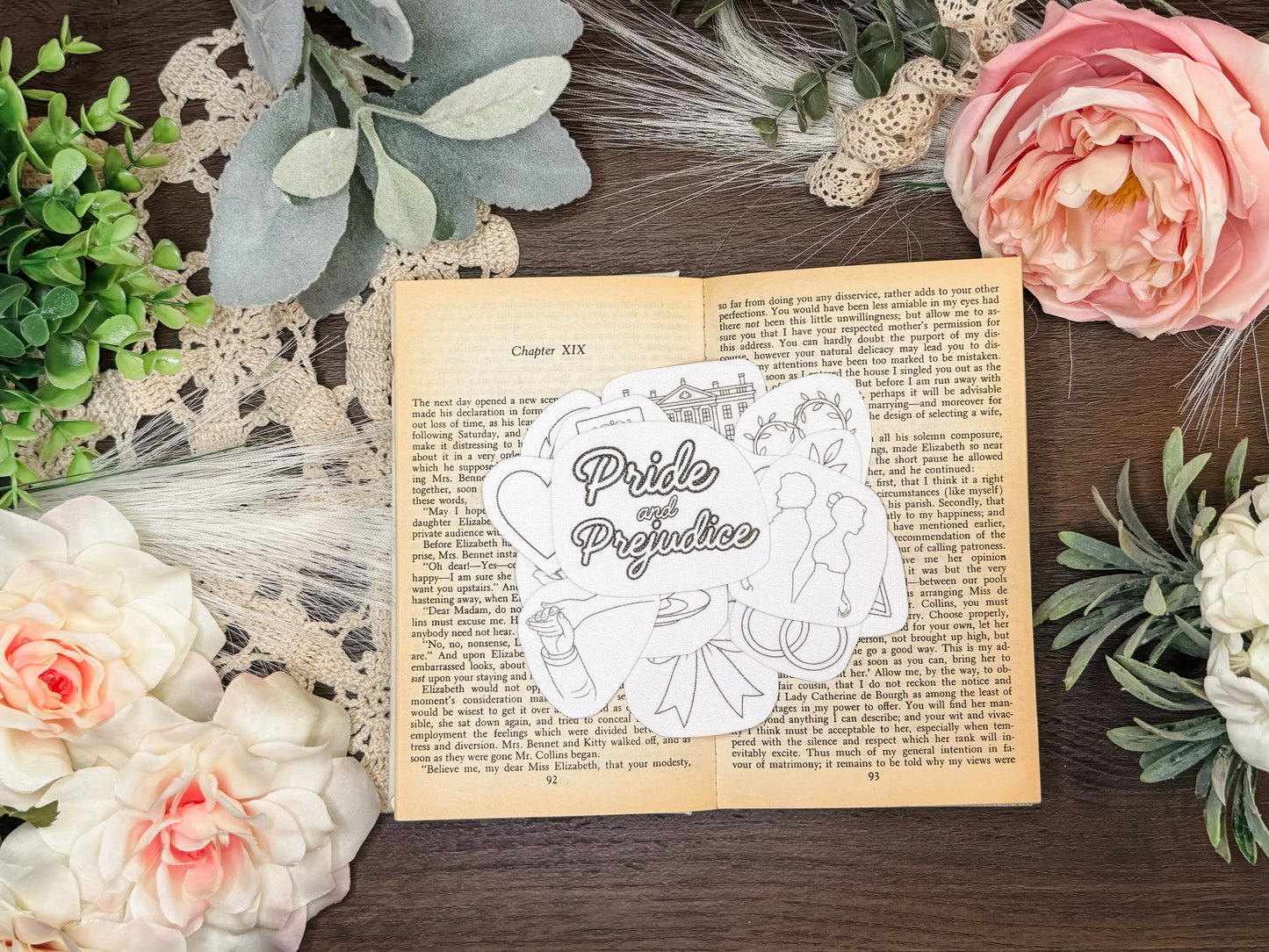 Pride and Prejudice Premium Embroidery Patch Sticker Set