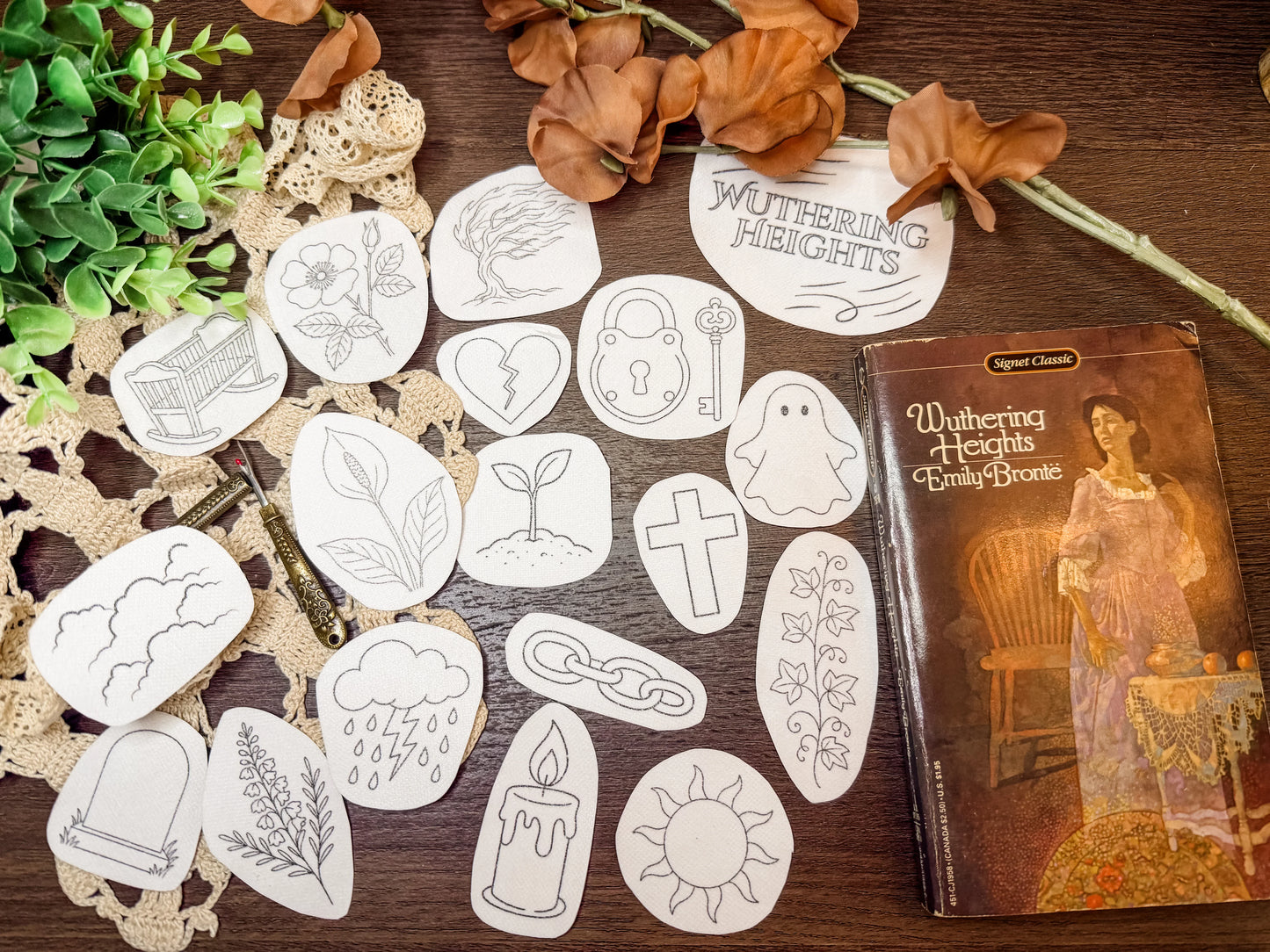 Wuthering Heights Embroidery Patch Sticker Set (PDF Version)