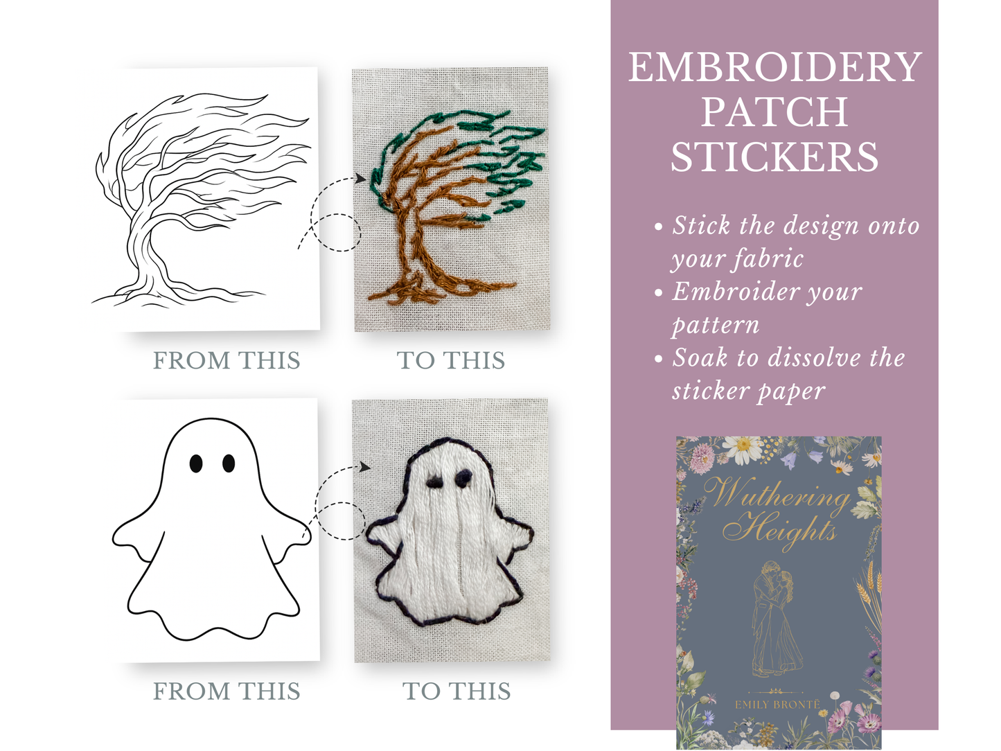 Wuthering Heights Embroidery Patch Sticker Set (PDF Version)